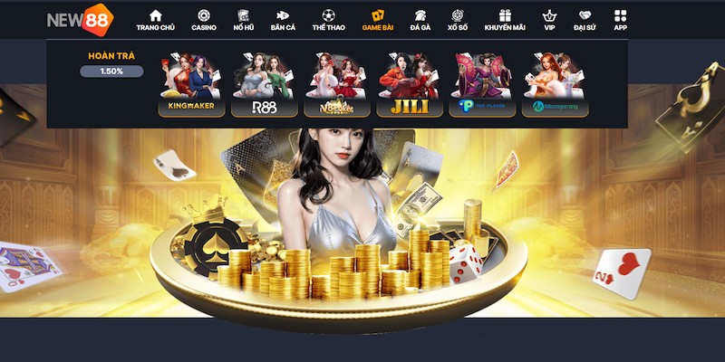 Game Bài Đổi Thưởng NEW88 - Cơ Hội Giàu Sang 2026 1 Game bài đổi thưởng sở hữu lượt truy cập lớn